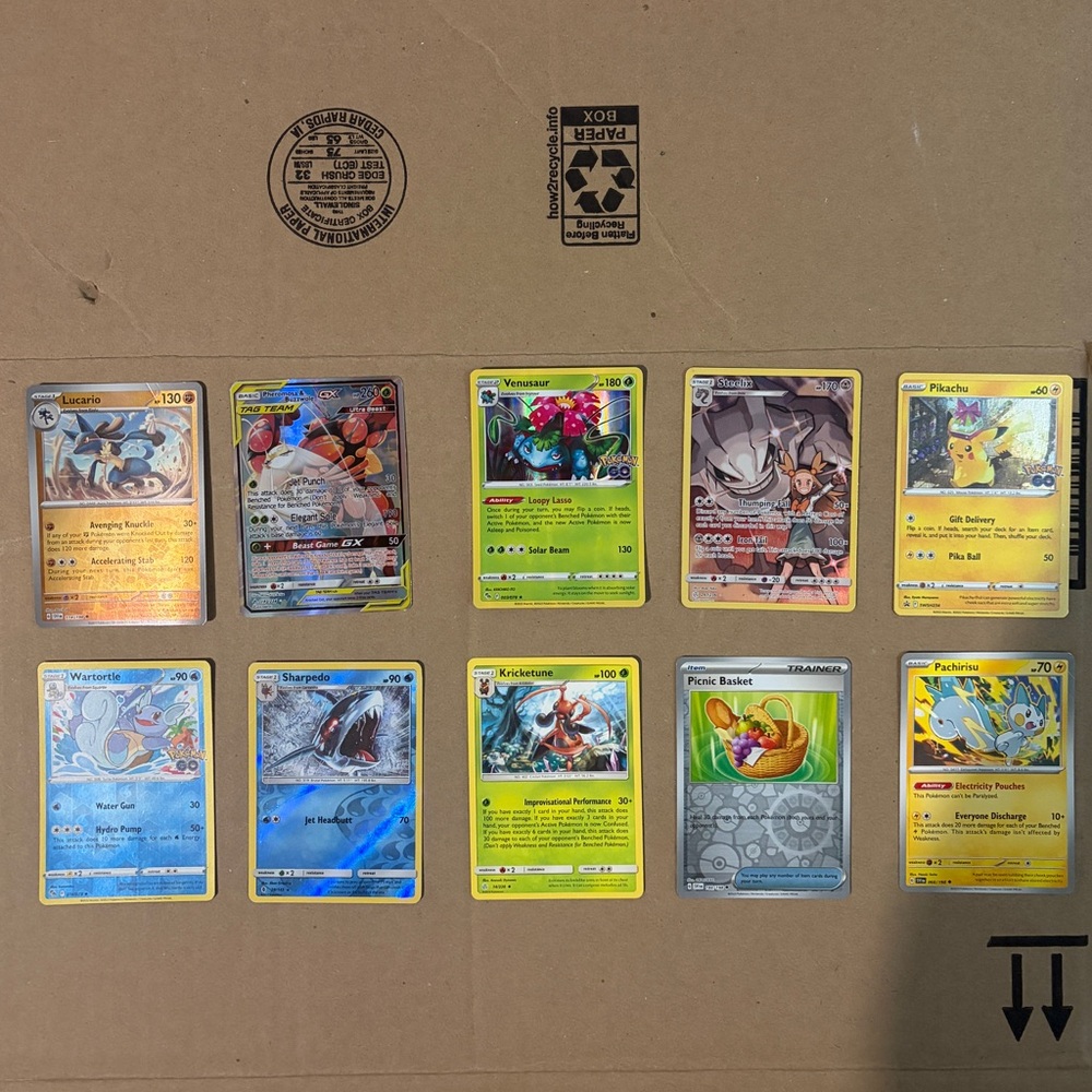 Pokemon Trading Card Collection - Yellow, Blue, Silver